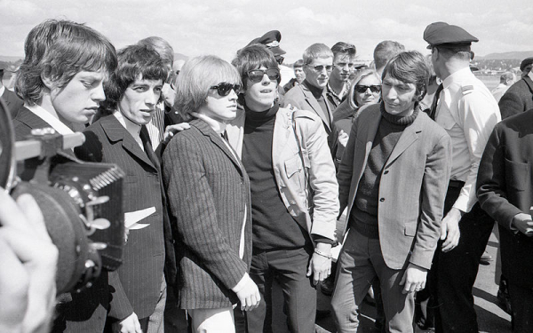 The Rolling Stones arrives at Fornebu airport in Oslo, June 1965